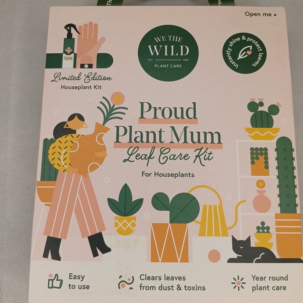 We The Wild Plant Care Limited Edition Proud Plant Mum Leaf Care Kit House Plant